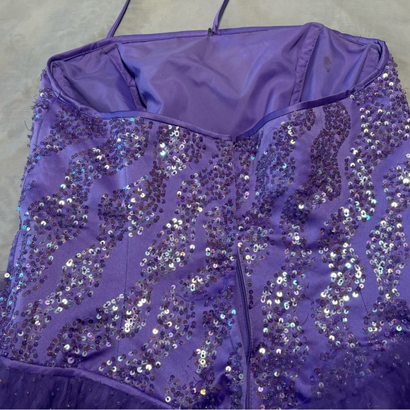 Elegant Purple Strapless Gown - Picture 10 of 11